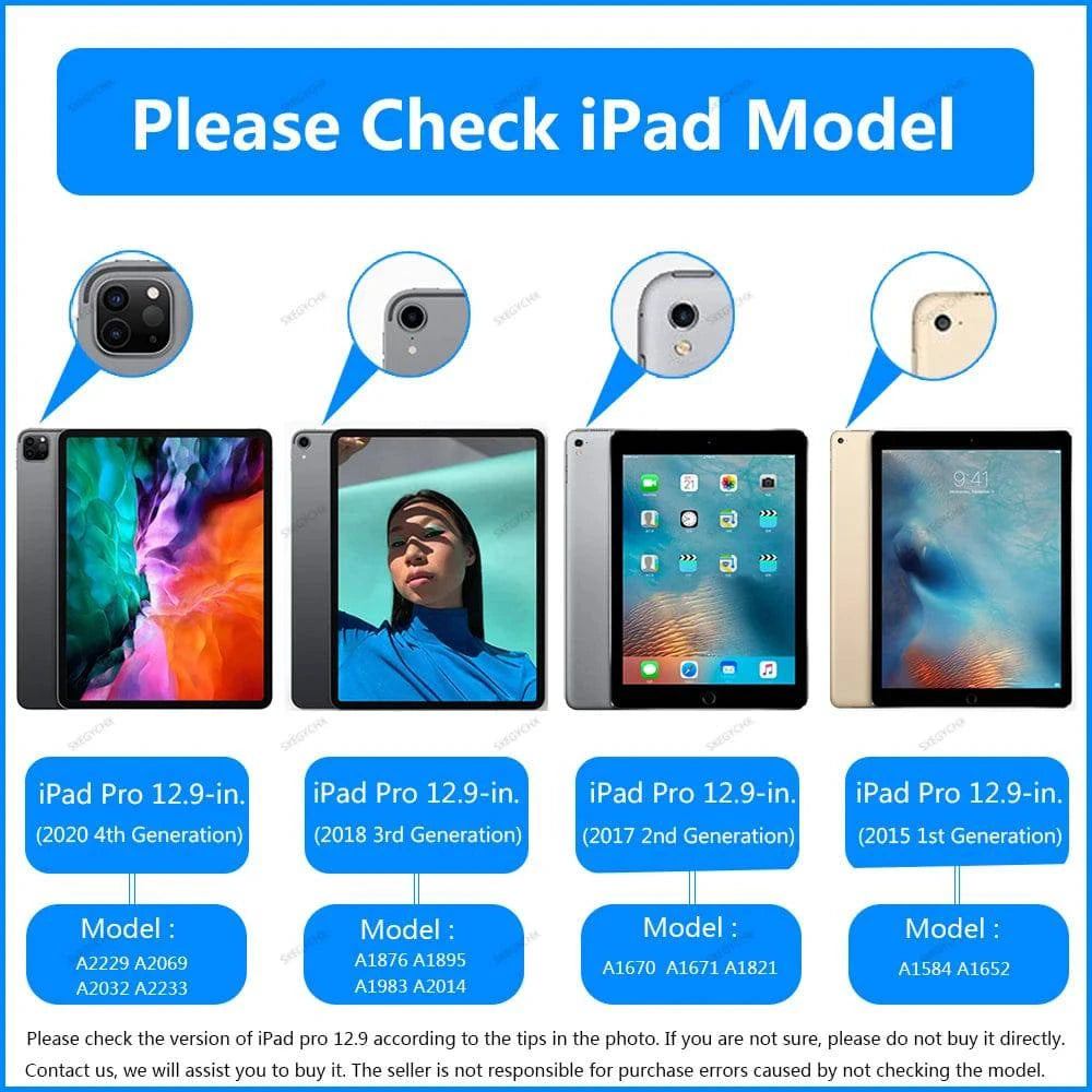 LYNHURD! 2024 iPad Pro case for 11-inch and 13-inch models with pencil holder, showcasing a sleek design and precise cutouts.