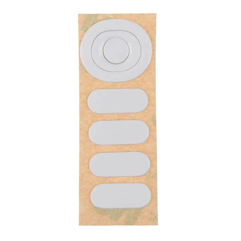 White mouse feet skates for LYNHURD! G304 G305 mouse, featuring a curved edge design for smooth gliding.