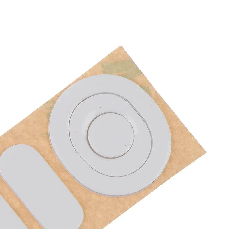 White mouse feet skates for G304 G305 mouse by LYNHURD, featuring a curved edge design for improved glide.