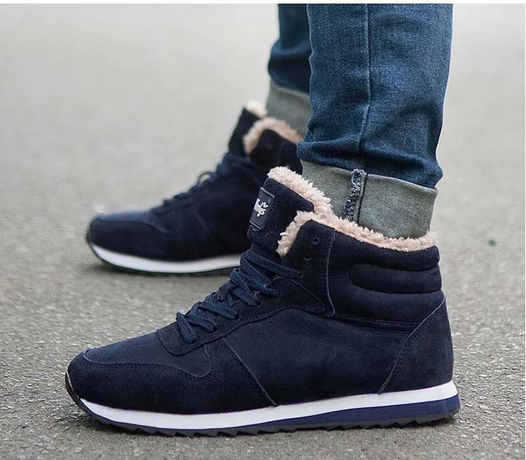 2023 Men Boots Winter  Sports Ankle Boots Thickened Plus Size Women Casual Fashion Short Boots Cotton Shoes Platform Snow Boots