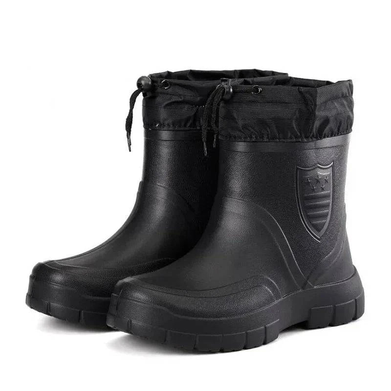 LYNHURD 2025 men's waterproof winter boots with thick sole, designed for fishing and outdoor activities, shown from the side.