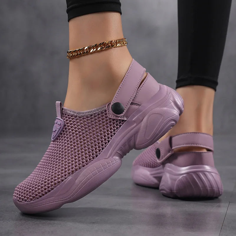Women's Sports Shoes 2025 Summer  Non Slip Platform Casual Sandals Lightweight Comfortable Height Increase Breathable Slippers
