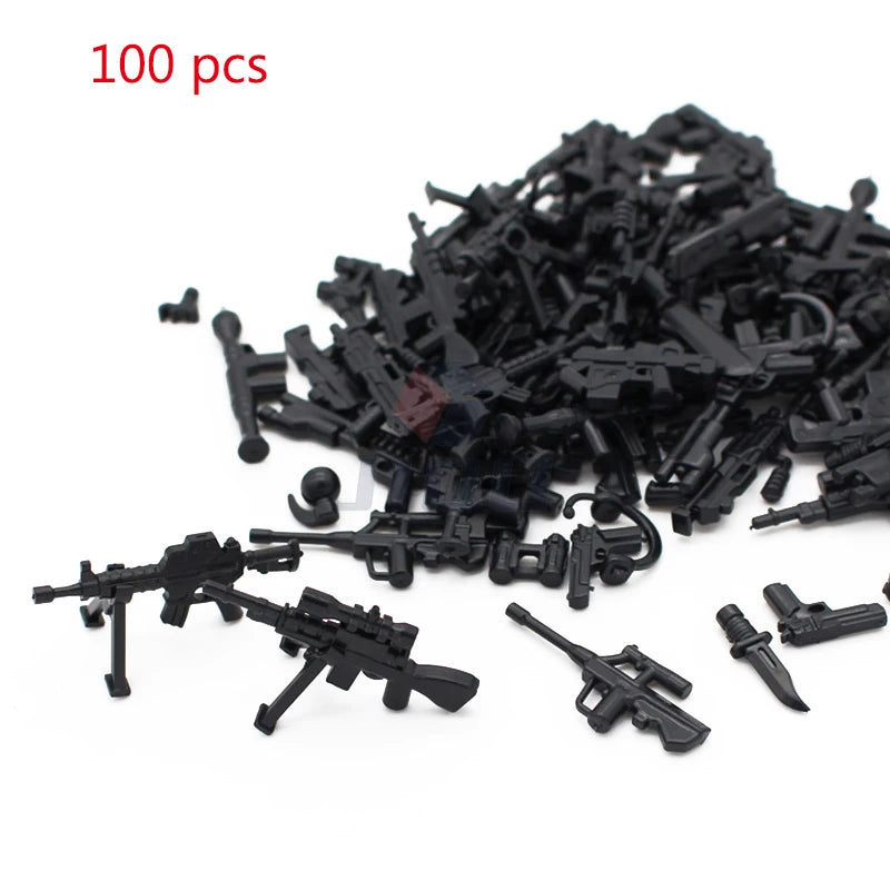 WW2 Military Base Soldiers Army Figures Weapon Accessories Building Block Guns Barbed Wire Sandbags PUBG Sence Series MOC Bricks