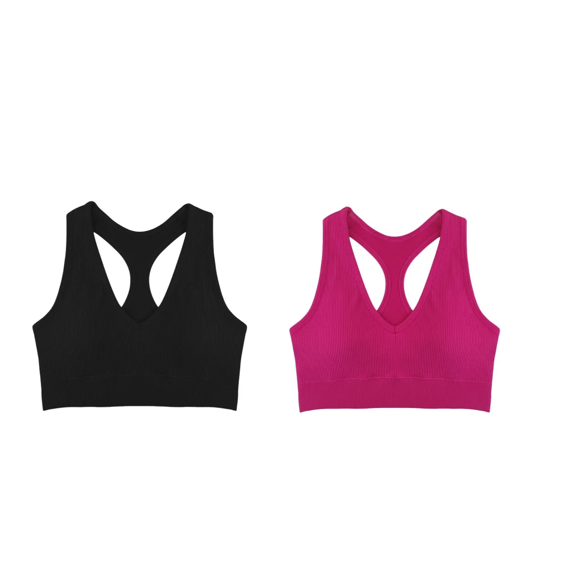 2Pcs/Set Seamless Bras For Women Sports Padded Seamless Underwear Y-Shaped Back Wireless Bra Breathable Lingerie