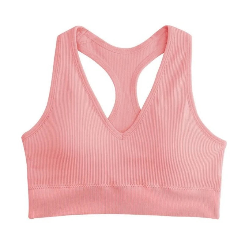 2Pcs/Set Seamless Bras For Women Sports Padded Seamless Underwear Y-Shaped Back Wireless Bra Breathable Lingerie