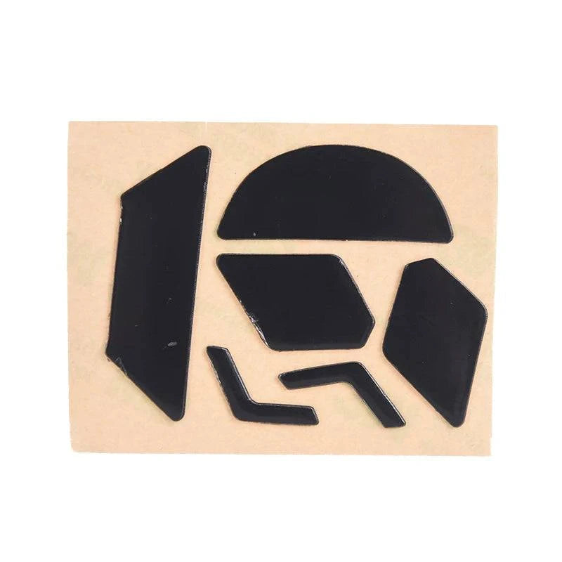 White mouse feet skates for LYNHURD! G304 G305 mouse, featuring a curved edge design for smooth gliding.