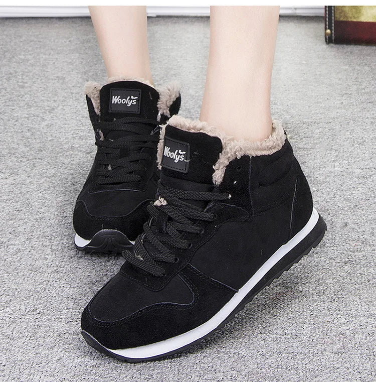 2023 Men Boots Winter  Sports Ankle Boots Thickened Plus Size Women Casual Fashion Short Boots Cotton Shoes Platform Snow Boots