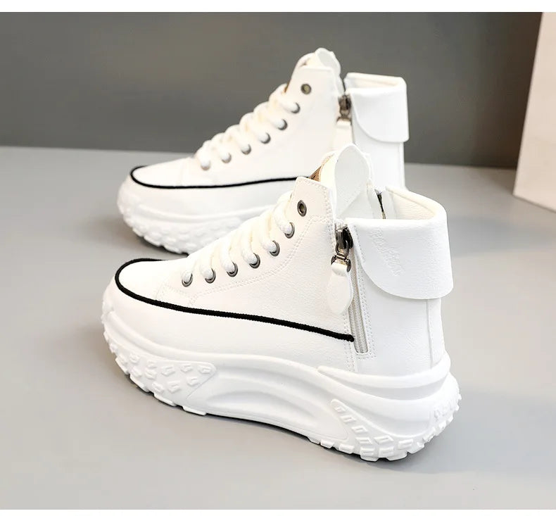 2025 New Women Sneakers Luxury Fashion High Top Women Boots Platform Casual Shoes Outdoor Running Shoes for Women Tenis De Mujer
