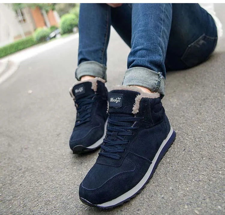 2023 Men Boots Winter  Sports Ankle Boots Thickened Plus Size Women Casual Fashion Short Boots Cotton Shoes Platform Snow Boots