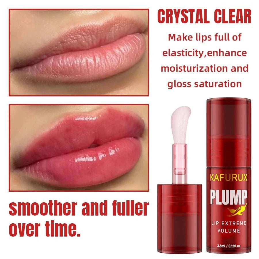 LYNHURD! lip plump oil in a sleek tube, showcasing a glossy formula for moisturizing and volumizing lips.
