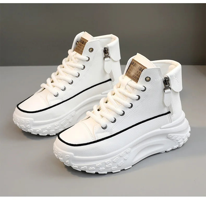 2025 New Women Sneakers Luxury Fashion High Top Women Boots Platform Casual Shoes Outdoor Running Shoes for Women Tenis De Mujer