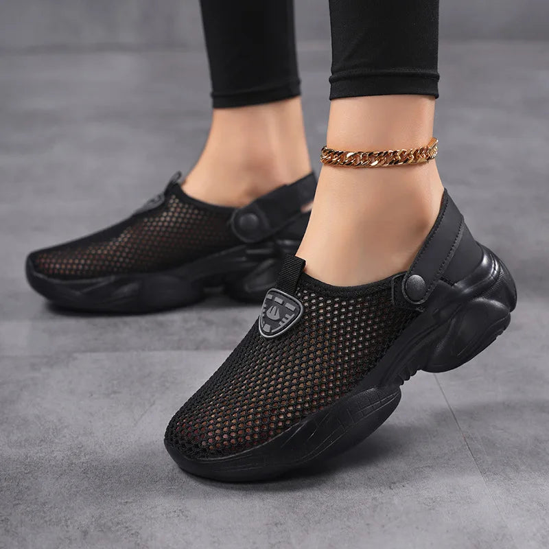 Women's Sports Shoes 2025 Summer  Non Slip Platform Casual Sandals Lightweight Comfortable Height Increase Breathable Slippers