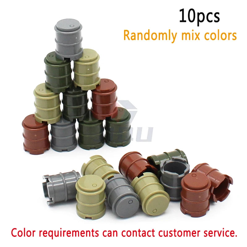 WW2 Military Base Soldiers Army Figures Weapon Accessories Building Block Guns Barbed Wire Sandbags PUBG Sence Series MOC Bricks