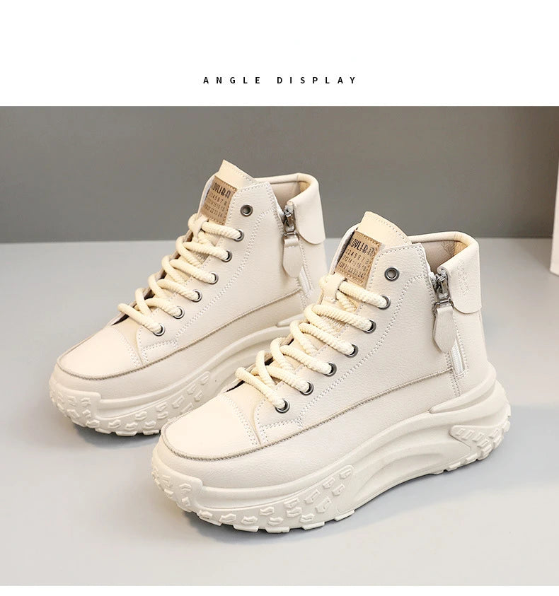 2025 New Women Sneakers Luxury Fashion High Top Women Boots Platform Casual Shoes Outdoor Running Shoes for Women Tenis De Mujer
