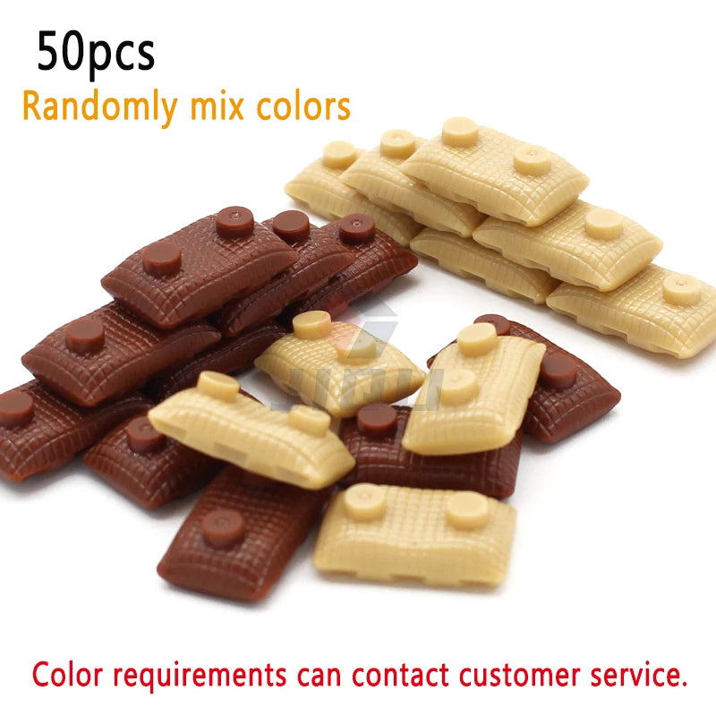 WW2 Military Base Soldiers Army Figures Weapon Accessories Building Block Guns Barbed Wire Sandbags PUBG Sence Series MOC Bricks