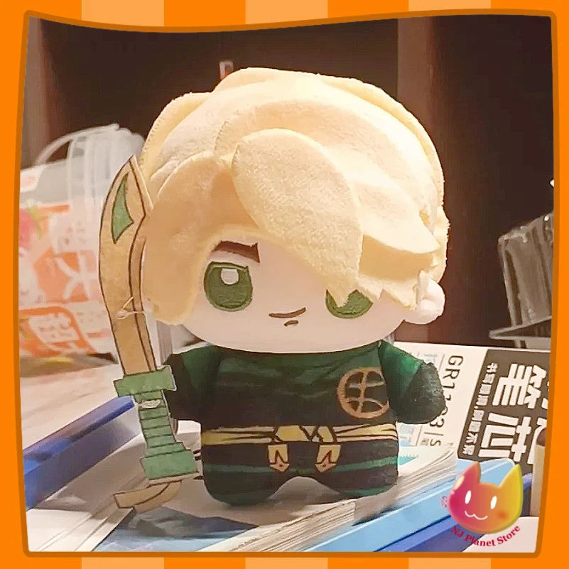 10CM Mini Doll Keychain Anime Role Lloyd Montgomerie Garmadon Soft Plush Doll Body Dress Up Stuffed Toy With a Sword Xmas Gift