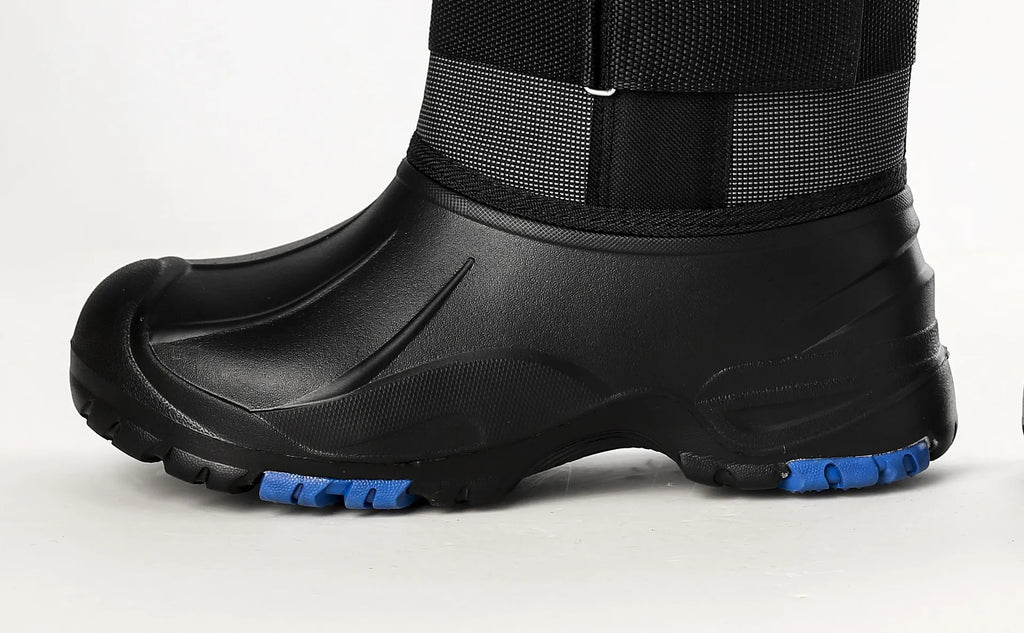 2025 autumn and winter warm men's fashionable snow boots for fishing and skiing, waterproof, simple and casual mid top shoes for