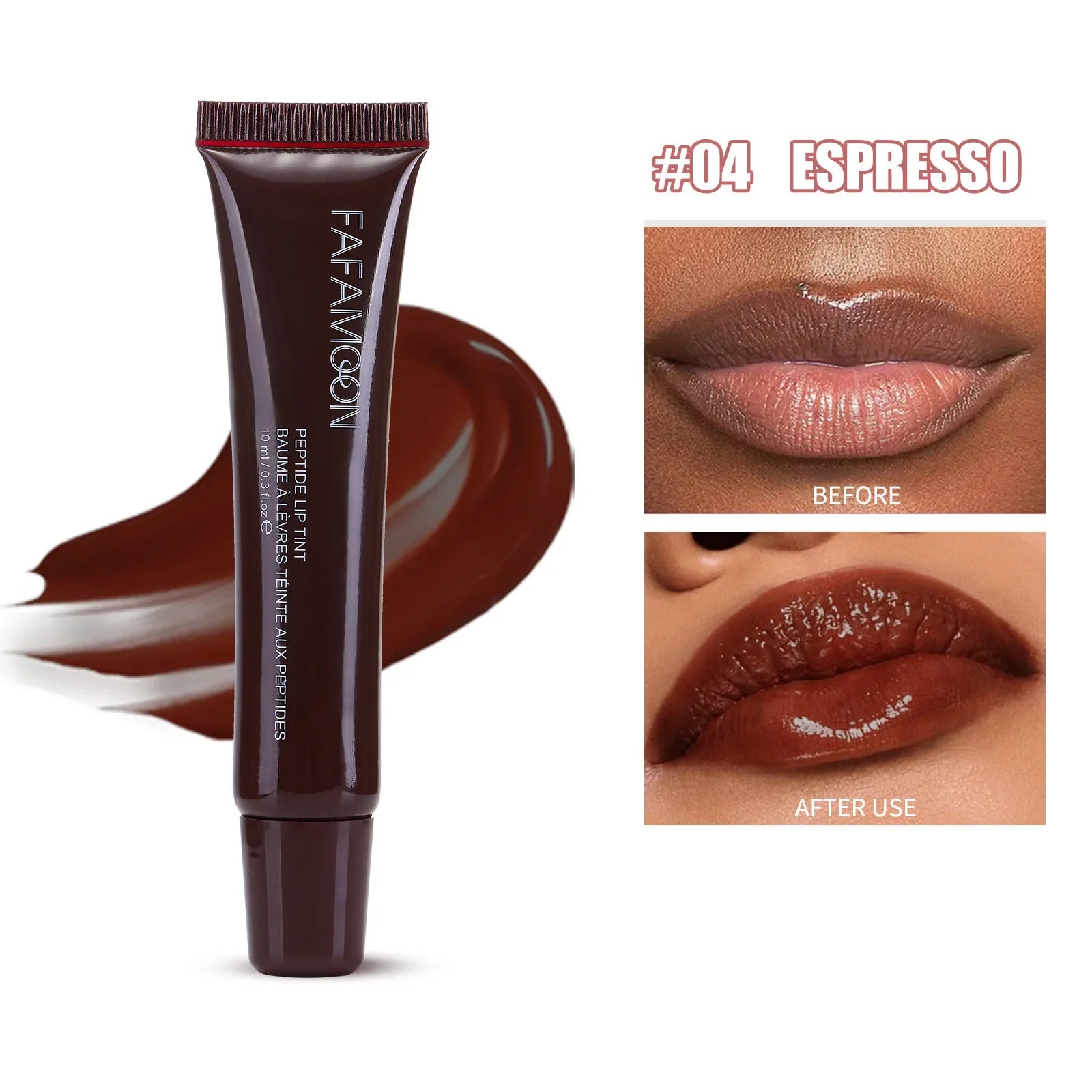 1pcs Soft Tube Mirror Lip Gloss Lip Oil Nude Brown Plumping Lip Gloss Moisturising Transparent Lipgloss Beauty Cosmetics Makeup