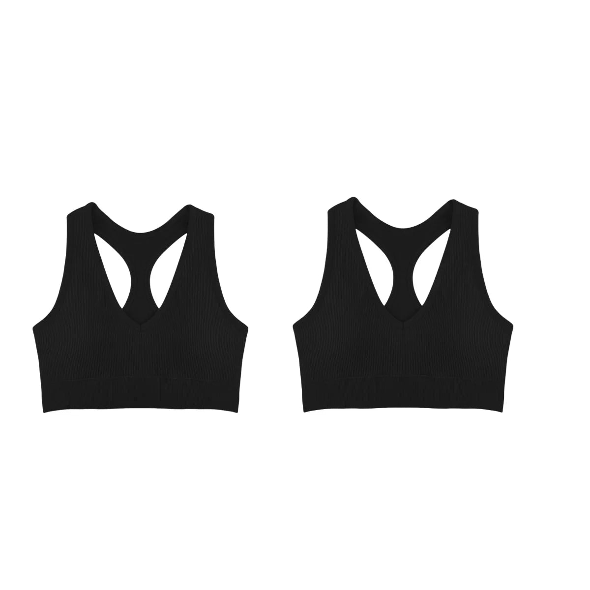 2Pcs/Set Seamless Bras For Women Sports Padded Seamless Underwear Y-Shaped Back Wireless Bra Breathable Lingerie