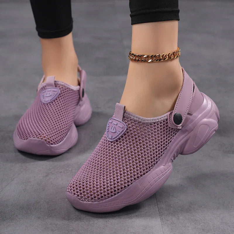 Women's Sports Shoes 2025 Summer  Non Slip Platform Casual Sandals Lightweight Comfortable Height Increase Breathable Slippers