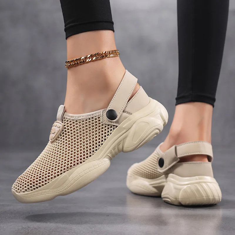 Women's Sports Shoes 2025 Summer  Non Slip Platform Casual Sandals Lightweight Comfortable Height Increase Breathable Slippers