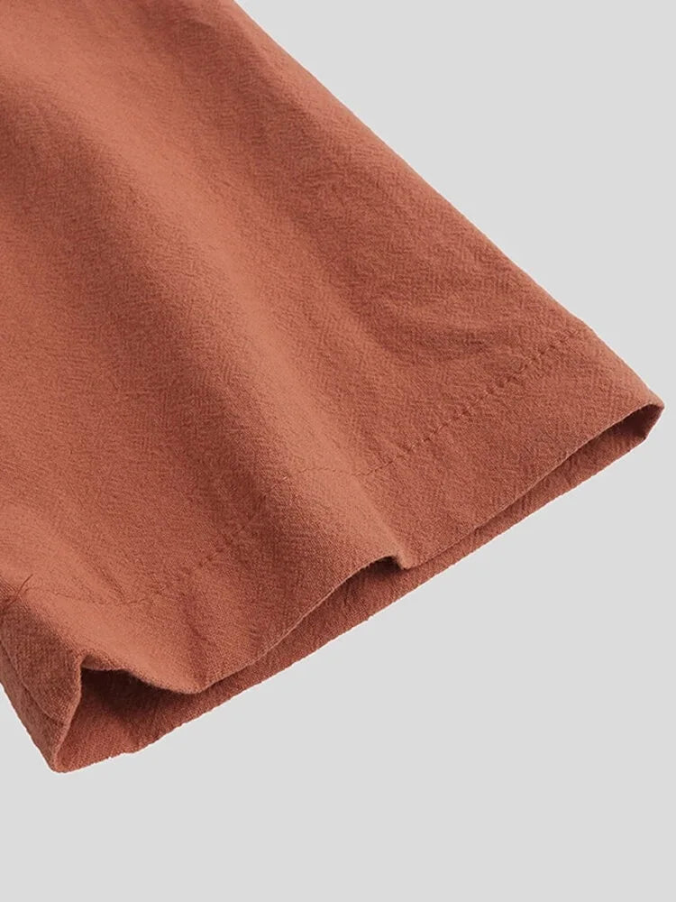 2026 Men's Muslim Clothing Abayas Cotton Linen Nightgowns Bathrobe Robe Kaftan Holiday Beach Robe Man Muslim Kaftan Arabic Dress